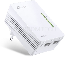 Сетевое оборудование TP-Link TL-WPA4220 300Mbps Wireless AV500 Powerline Extender, 500Mbps Powerline Datarate, 2 10/100Mbps Fast Ethernet ports, HomePlug AV, Plug and Play, WiFi Clone, Single Pack