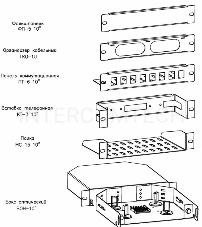 Шкаф телеком. ЦМО  настенный 10 8U, (350х255) (ШРН-8.255-10)