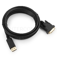 Кабель DisplayPort-DVI Gembird/Cablexpert  3м, 20M/19M, черный, экран, пакет(CC-DPM-DVIM-3M)