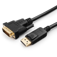 Кабель DisplayPort-DVI Gembird/Cablexpert  3м, 20M/19M, черный, экран, пакет(CC-DPM-DVIM-3M)