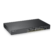 Коммутатор Smart L2  PoE+ Zyxel GS1900-24HPv2, rack 19, 24xGE PoE+, 2xSFP, бюджет PoE 170 Вт