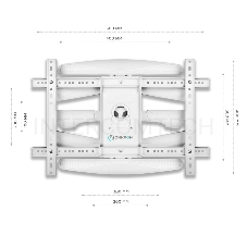 Кронштейн ONKRON M6L для телевизора 40-75 наклонно-поворотный, белый