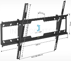 Кронштейн HOLDER LCD-T6628-B черный Диагональ: от 32 до 70. Нагрузка: до 45кг. Расстояние от стены: 57мм. Угол наклона:  +2⁰ + 15⁰,  Угол поворота: 0⁰ Стандарт крепления Vesa  600*400,  400*400, 400*200, 400*300, 300*300, 200*300, 200*200, 100*100