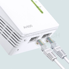 Сетевое оборудование TP-Link TL-WPA4220 300Mbps Wireless AV500 Powerline Extender, 500Mbps Powerline Datarate, 2 10/100Mbps Fast Ethernet ports, HomePlug AV, Plug and Play, WiFi Clone, Single Pack
