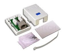 Розетка TWT (TWT-SM1-45-WH) настенная 1 порт RJ-45 категории 5е. UTP. белая