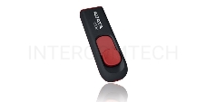 Флеш Диск ADATA Flash Drive 32Gb С008 AC008-32G-RKD {USB2.0, Black-Red}