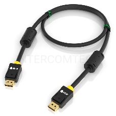 GCR Кабель PROF 5.0m DisplayPort v1.4, 8 K 60Hz, 4 K 165Hz, 20M/20M, черный, ферритовые кольца, 28/28 AWG, GCR-51914 GCR Кабель PROF 5.0m DisplayPort v1.4, 8 K 60Hz, 4 K 165Hz, 20M/20M, черный, ферритовые кольца, 28/28 AWG, GCR-51914