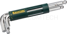 Набор KRAFTOOL EXPERT 27431-2_z01  длинные с шариком.держатель-рукоятка.HEX 2-10мм.8 пред