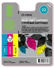 Картридж струйный Cactus CS-C9352 трехцветный для №22 HP DeskJet 3920/3940/D1360/D1460/D1470 (15ml)