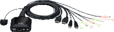 Переключатель ATEN 2-Port USB 4K HDMI Cable KVM Switch