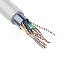Кабель витая пара REXANT F/UTP, категория 5e, ZH нг(А)-HF, 4PR, 24AWG, внутренний, серый, 305 м