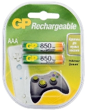 Аккумулятор GP Rechargeable (GP 85AAAHC-2CR2) NiMH 85AAAHC 850mAh,  2 шт AAA,  850мАч (2 шт. в уп-ке)