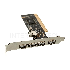 Контроллер Exegate EXE-352 PCI, 4*USB2.0 ext + 1*USB2.0 int (OEM) EX281227RUS