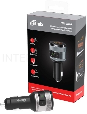 Автомобильный FM-модулятор Ritmix FMT-A707 черный MicroSD BT USB