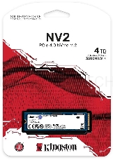 Твердотельный накопитель Kingston SSD NV2, 4000GB, M.2(22x80mm), NVMe, PCIe 4.0 x4, 3D TLC, R/W 3500/2800MB/s, TBW 1280, DWPD 0.3 (3 года)