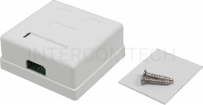 Розетка TWT (TWT-SM2-4545-WH) настенная 2 порта RJ-45 категории 5е. UTP. белая