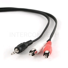 Кабель аудио Gembird, джек3.5 / 2xRCA, 2.5м CCA-458-2.5M