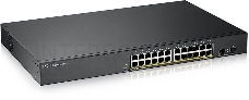 Коммутатор Smart L2  PoE+ Zyxel GS1900-24HPv2, rack 19, 24xGE PoE+, 2xSFP, бюджет PoE 170 Вт