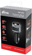 Автомобильный FM-модулятор Ritmix FMT-A707 черный MicroSD BT USB