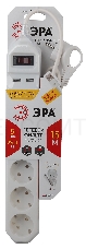 Сетевой фильтр ЭРА белый USF-5es-1.5m-USB-W  с заземл 3x0.75мм2 с выкл 5гн+2USB 1.5м