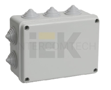 Коробка КМ41241 распаячная Iek UKO10-150-110-070-K41-44 для о/п 150х110х70 мм IP44 (RAL7035, 10 гермовводов)