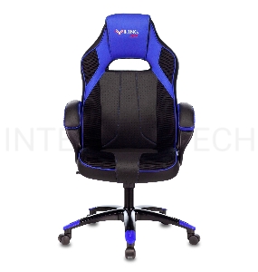 Кресло игровое Бюрократ VIKING 2 AERO BLUE черный/синий искусственная кожа