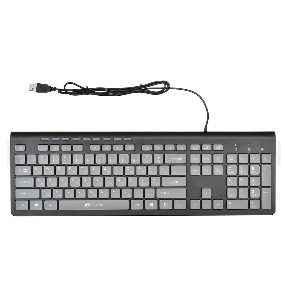 Клавиатура проводная Oklick 480M черный/серый USB slim Multimedia