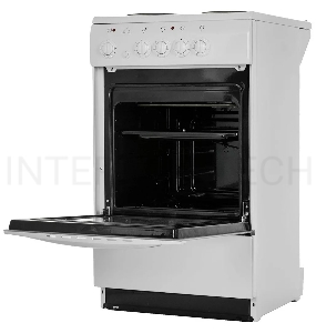Плита электрическая DE LUXE 5004.12э кр белая ШхГхВ 50x50x85,конфорка на 2кВт,таймер,духовка с терморегулятором, грилем, вертелом с эл./приводом, подсветкой.белая