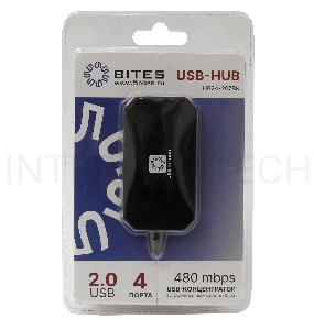 Концентратор 5bites HB24-207BK 4*USB2.0 / USB 60CM / BLACK