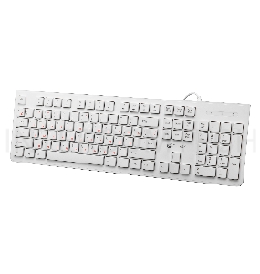 Клавиатура Oklick 505M белый USB slim