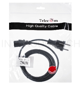 Кабель компьютер - розетка 1.8m 220V (Европейский стандарт) VCOM/TELECOM