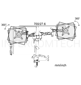 Кронштейн для мониторов Cactus CS-VM-D08-BK черный 13