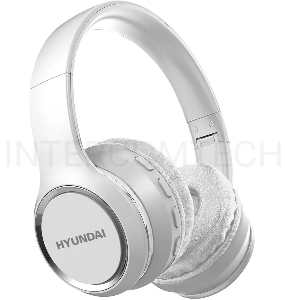 Гарнитура накладные Hyundai H-HP103 белый беспроводные bluetooth оголовье
