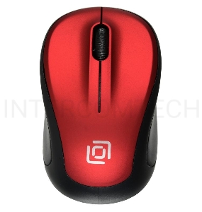 Мышь Oklick 665MW черный/красный оптическая (1000dpi) беспроводная USB (3but)