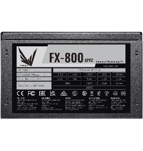 Блок питания Formula ATX 800W FX-800 (24+4+4pin) APFC 120mm fan 4xSATA RTL