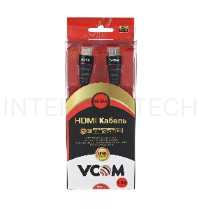Кабель HDMI 19M/M ver. 2.0 черные коннекторы, 1.8m VCOM <CG526S-B-1.8M> Blister Кабель HDMI 19M/M ver. 2.0 черные коннекторы, 1.8m VCOM <CG526S-B-1.8M> Blister