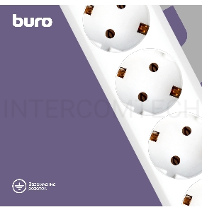 Сетевой фильтр Buro 600SH-16-5-W 5м (6 розеток) белый (коробка)