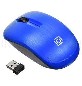 Мышь Oklick 525MW голубой оптическая (1000dpi) беспроводная USB (2but)