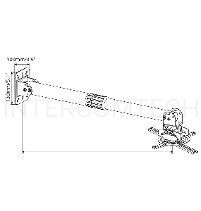 Кронштейн для проектора Cactus CS-VM-PR16L-BK черный макс.13.6кг настенный и потолочный поворот и наклон