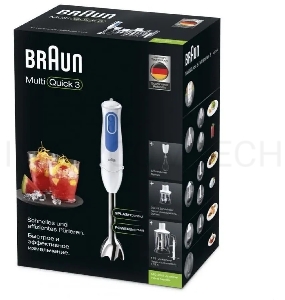 Блендер погружной Braun MQ3045 APERITIVE 700Вт белый/синий