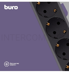 Сетевой фильтр Buro 600SH-16-1.8-B 1.8м (6 розеток) черный (коробка)