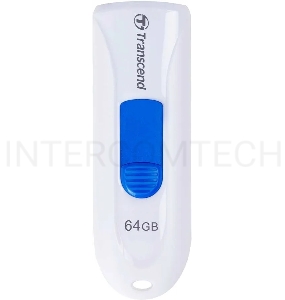 Флеш Диск 64GB Transcend JetFlash 790, USB 3.0, Белый/Синий