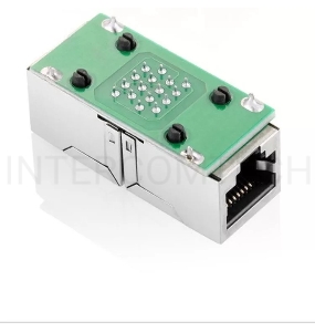 Модуль RJ-45 (F) <->RJ-45(F) ,FTP, проходной, ABS пластик, черный, кат. 5e VCOM <CT251S>
