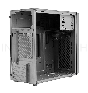 Корпус MiniTower Ginzzu D380, RGB, mATX, 2xUSB2.0, белый,без БП, без вентиляторов