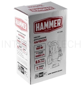 Насос дренажный Hammer NAP900D  900Вт 14000л/ч высота 8,5м частицы до 35мм