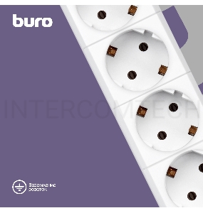 Сетевой фильтр Buro BU-SP3_USB_2A-W 3м (6 розеток) белый (коробка)