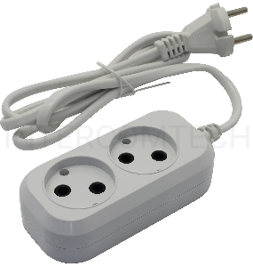 Сетевой удлинитель Buro BU-PSL2.1/W 1.5м (2 розетки) белый (пакет ПЭ)