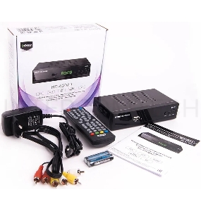 Ресивер эфирный цифровой DVB-T2 HD HD-600RU металл, дисплей, Эфир