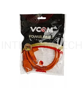 Кабель компьютер-розетка 220V (EURO) <VDE> 1,8м 3G0,75mm2 VCOM {CE021-O}, оранжевый