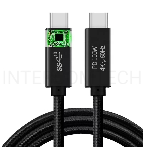 Кабель USB 3.1 Type Cm -- Cm IC 5А 10Gbs длина 1M, Telecom <TC420S> серебряный